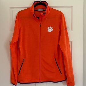Columbia Bright Orange Clemson Jacket with White Emblem
